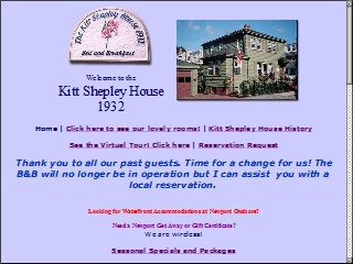 Web site www.kittshepleyhouse.com, Kittshepley House